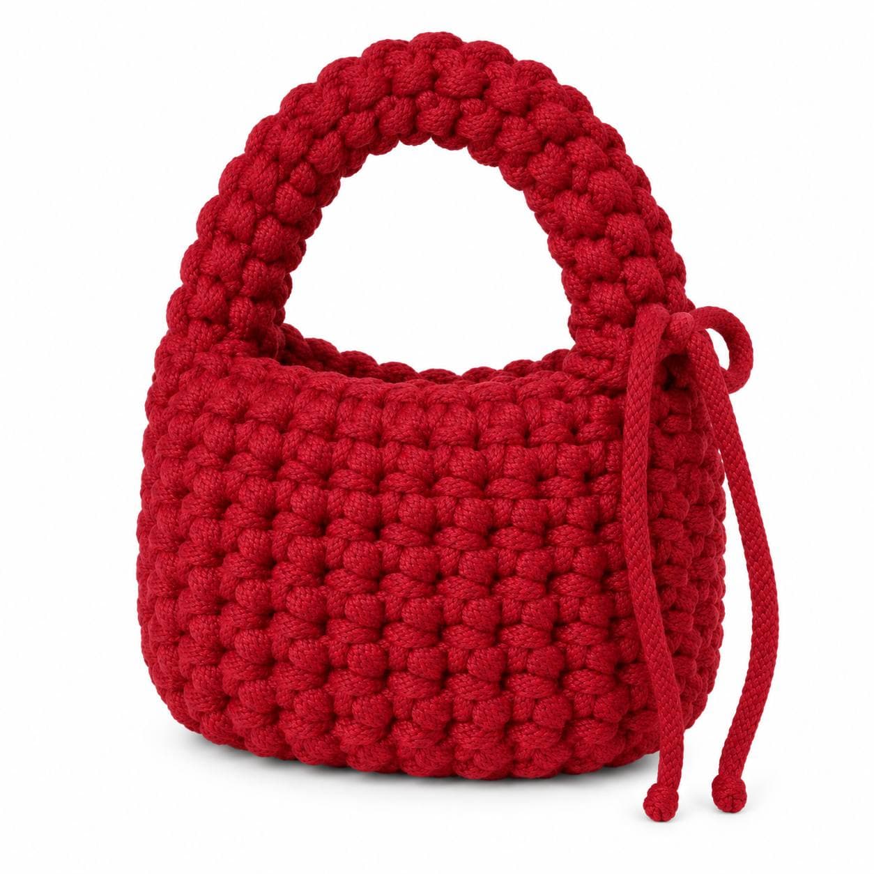 The Pebble (Red) - Brun Studio Handmade Crochet Bag