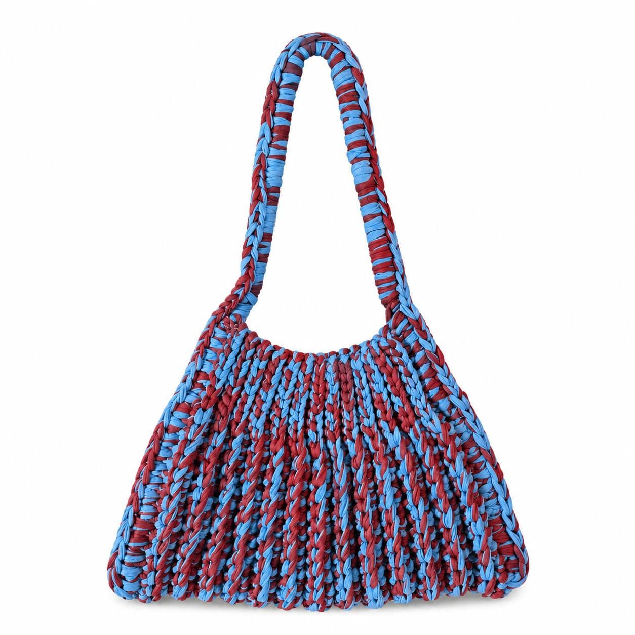 The Mermaid (Blue&Red) - Brun Studio Handmade Crochet Bag