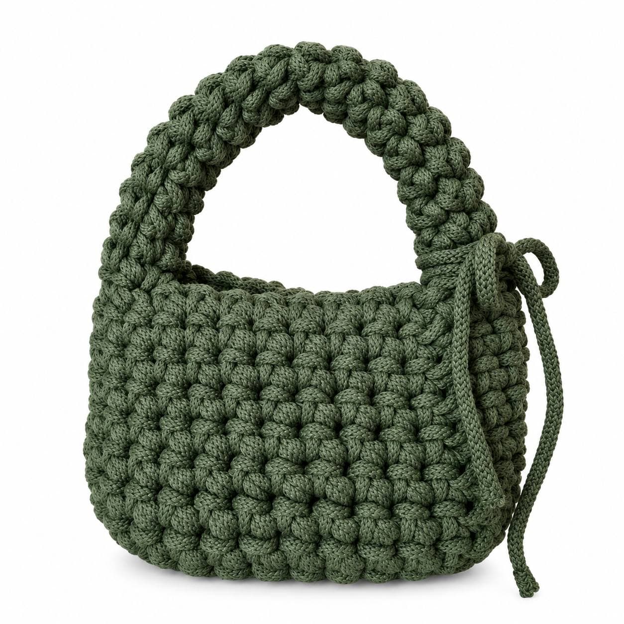 The Pebble (Green) - Brun Studio Handmade Crochet Bag