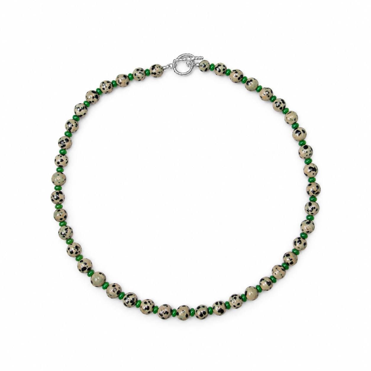 Stone Necklace (Green&Chameleon) - Brun Studio Handmade Necklace