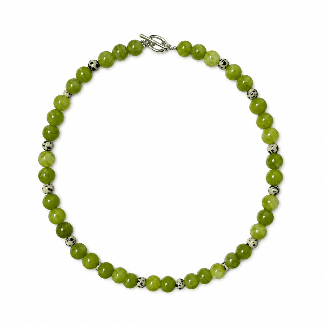 Stone Necklace (LightGreen&Chameleon) - Brun Studio Handmade Necklace