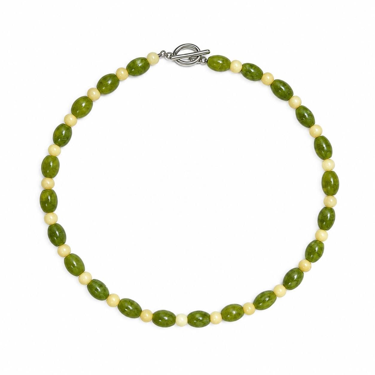 Stone Necklace (Green&White) - Brun Studio Handmade Necklace