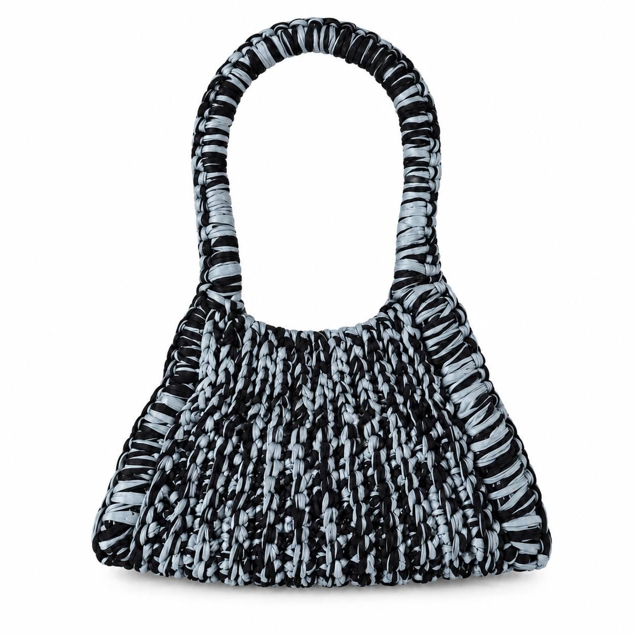 The Mermaid (Black&White) - Brun Studio Handmade Crochet Bag