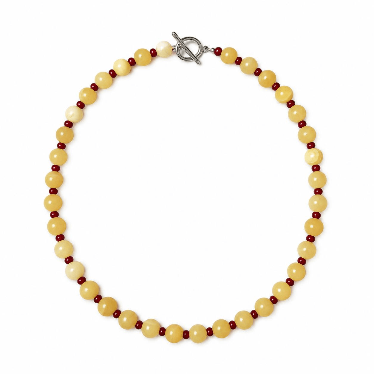 Stone Necklace (Yellow&Red) - Brun Studio Handmade Necklace