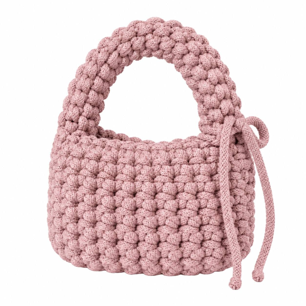 The Pebble (Pink) - Brun Studio Handmade Crochet Bag